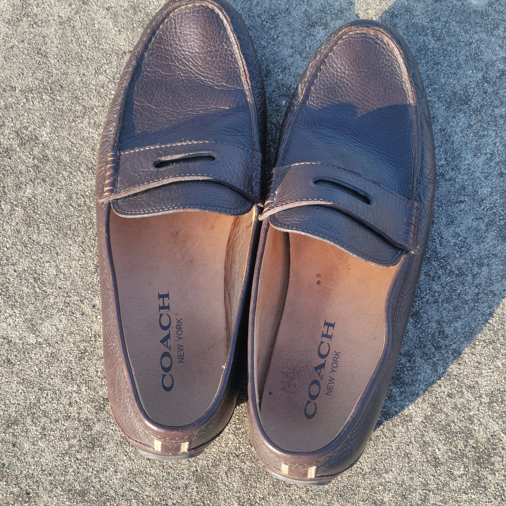 Coach Men's Dark Brown Leather Loafers